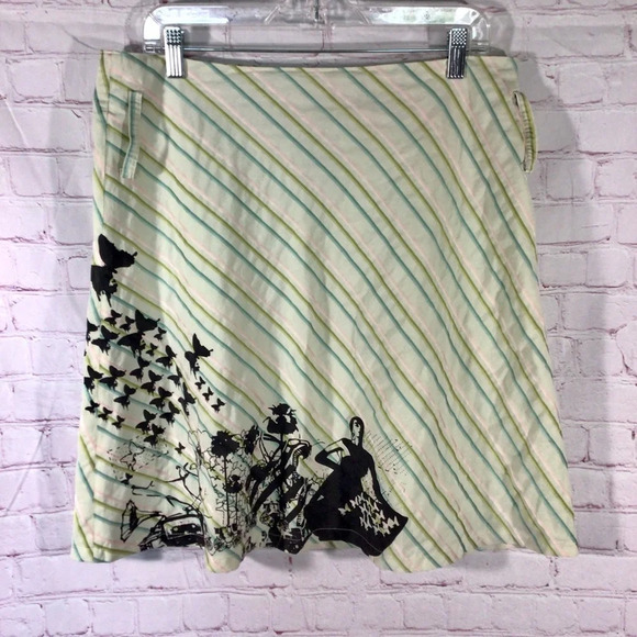 Industry Multi-Color Striped Butterfly Skirt - Size 29 - Picture 1 of 7